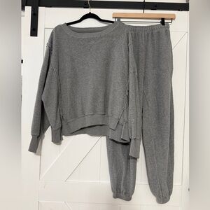 American Eagle Outfitters Cozy Gray Loungewear Set